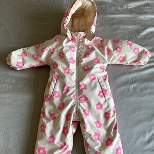 Zara Pink Floral Snowsuit